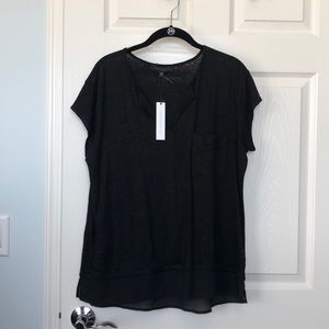 NWT short sleeve linen top